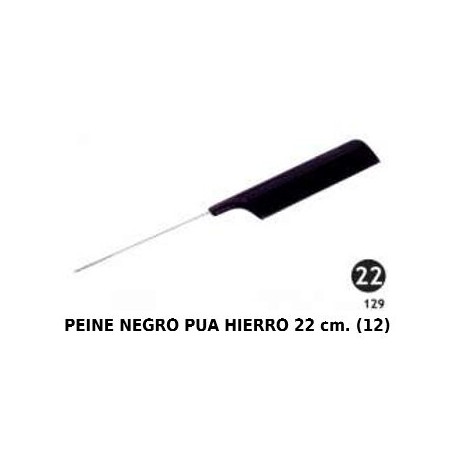 PEINE NGR PUA HIERRO 22CM 12/U 129 H.
