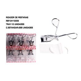 RIZADOR DE PESTAÑA PLATEADO 12/U