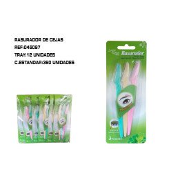 RASURADOR DE CEJAS 3 PIEZAS 12/U