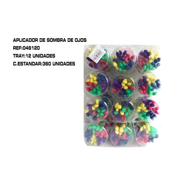 APLICADOR DE SOMBRAS EN COLOR 12/U