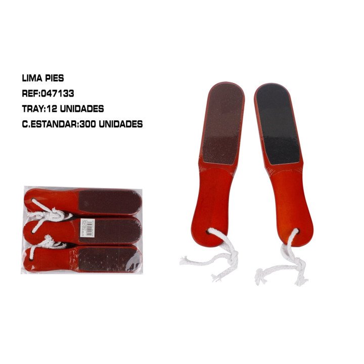 LIMA MADERA PEDICURA 26CM 120/150 12/U