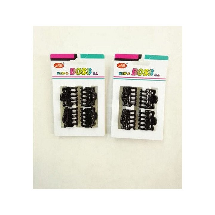PINZA MINI NEGRO 2.5CM 12/U N.B