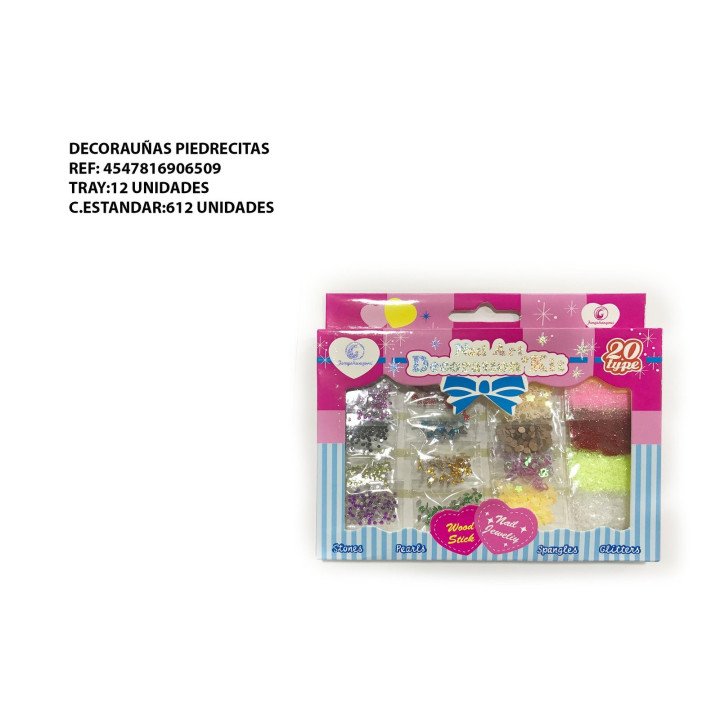 DECORAUÑAS PIEDRECITAS 12/U