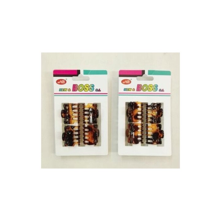 PINZA MINI 2.5CM MARRON 12/U 298925-4 N.B