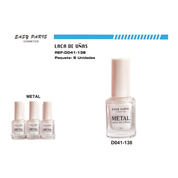 LACA DE UÑAS EFECT.METAL 6/U