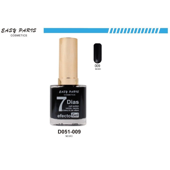 LACA DE UÑAS 9 DIAS NEGRO 6/U