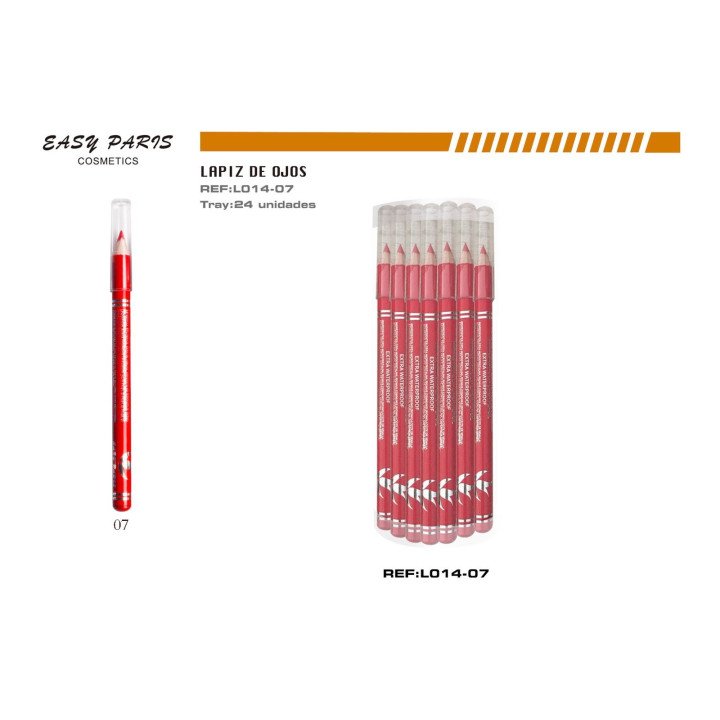 LAPIZ CORTO DE MADERA ROJO 24/U