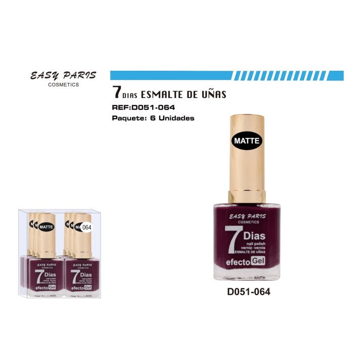 LACA DE UÑAS 9 DIAS MATE 6/U