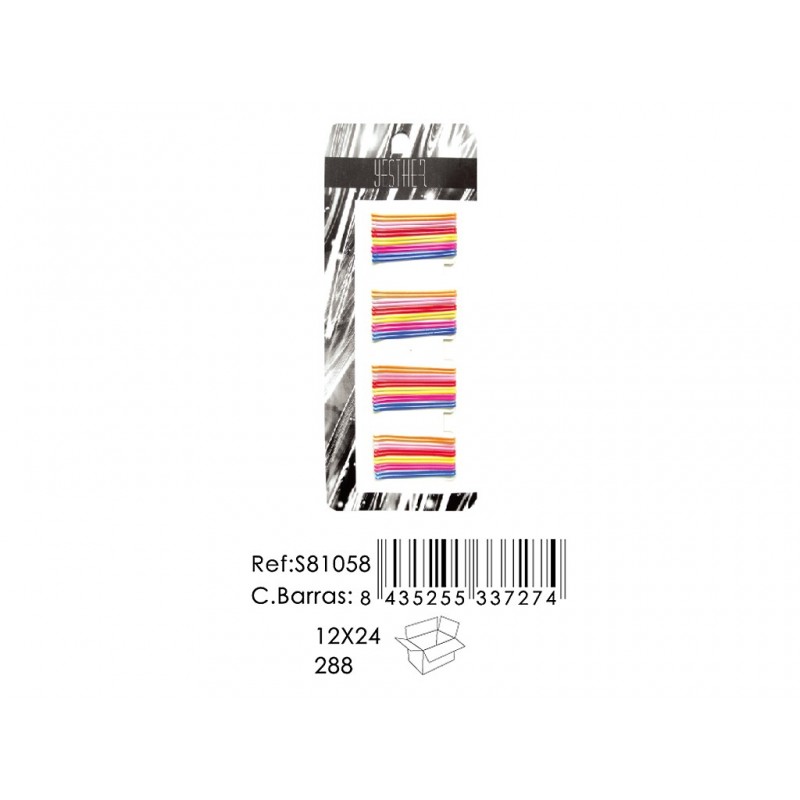 HORQUILLA MED. RIZADA COLORES OFERTA