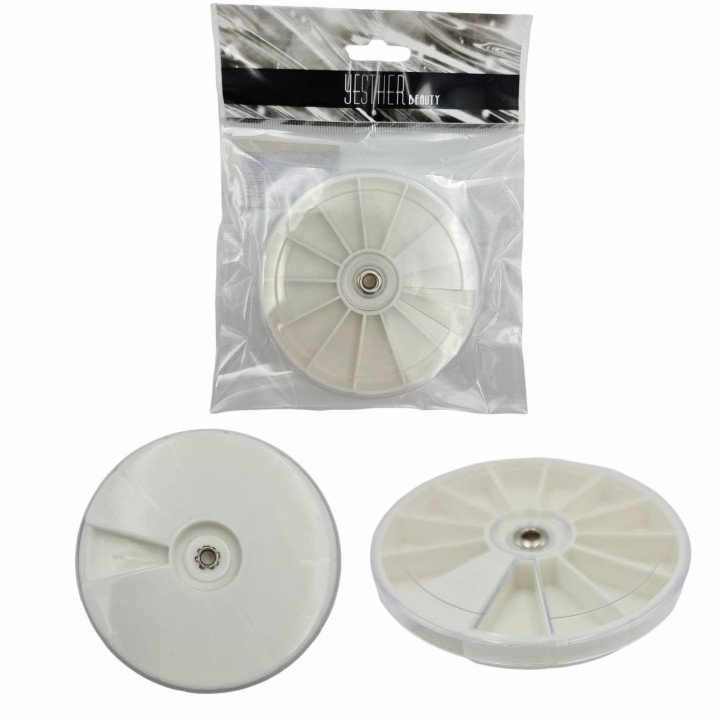 CAJA REDONDA PLASTICO C/SEPARADORES 12/U S300003