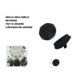 CEPILLO DURO NEG.LIMPIA CABELLO 12/U