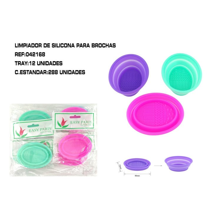 CUENCO SILICONA LIMPIA BROCHAS 9*7.3CM 12/U