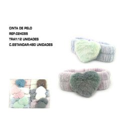 CINTA DE PELO C/CORAZON 12/U