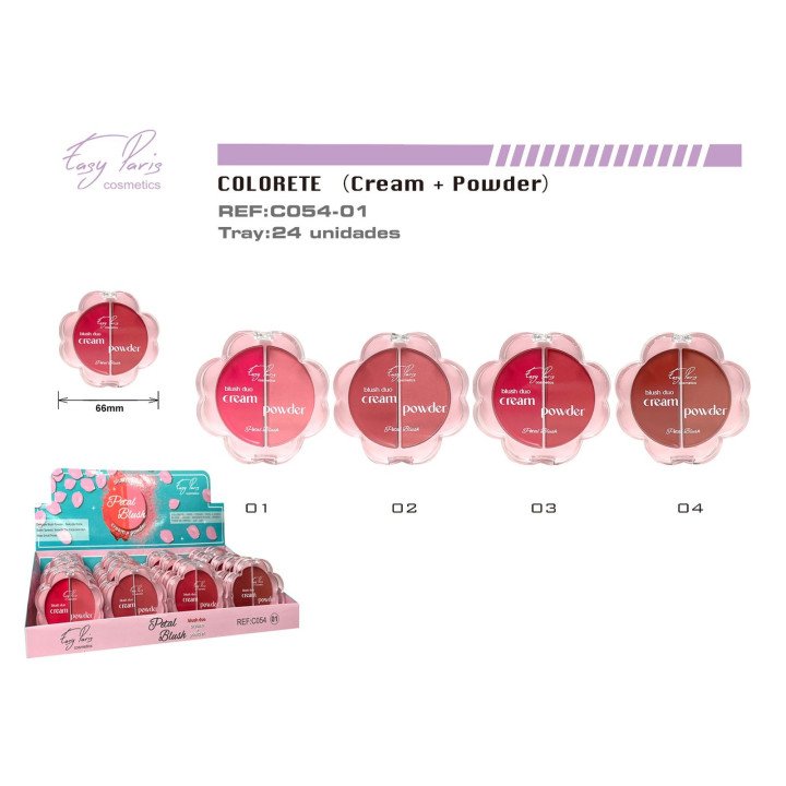 BLUSH CREMA+POLVO 24/U