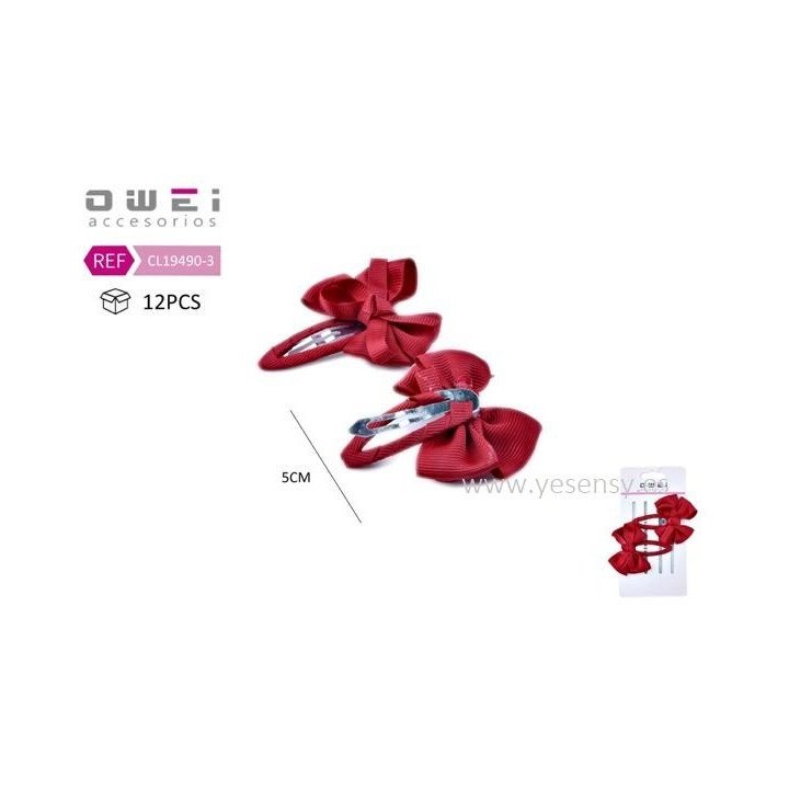 PACK BB CLIP C/LAZO 5CM 12/U CL19490-3