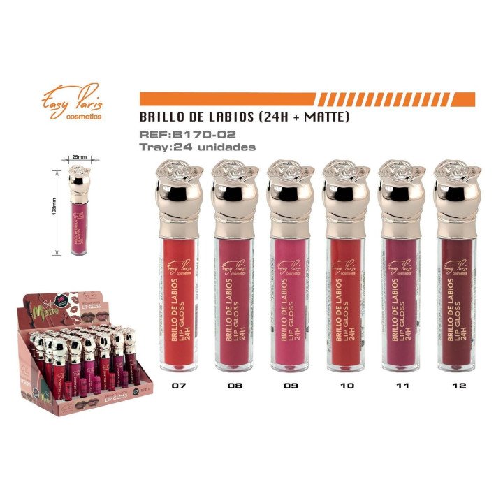 LIP GLOSS 24H MATE. 24/U