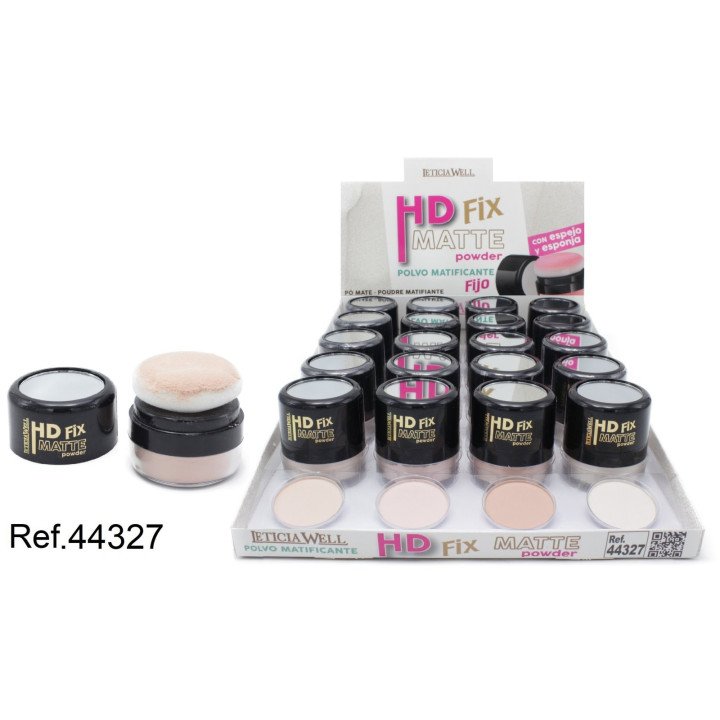 POLVO HD FIX MATTE C/ESPONJA Y ESPEJO. 20/U 44327