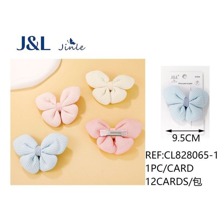 PINZA DE PELO LAZO NIÑAS 12/U 6.5CM CL828064-2