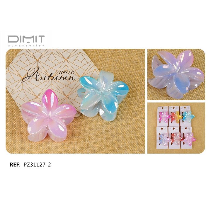 PINZA DE PELO FLOR 12/U PZ31127-2