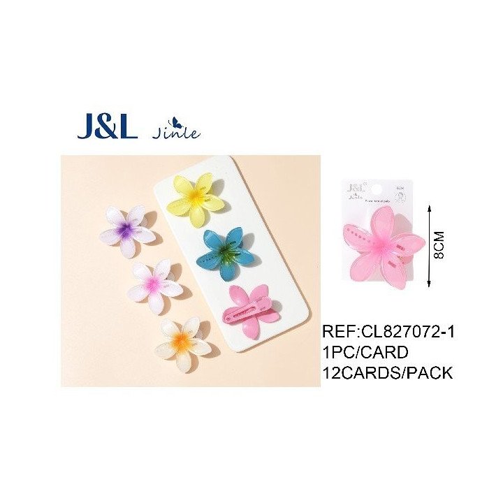 PINZA DE PELO FLOR 8CM 12/U CL827072-1