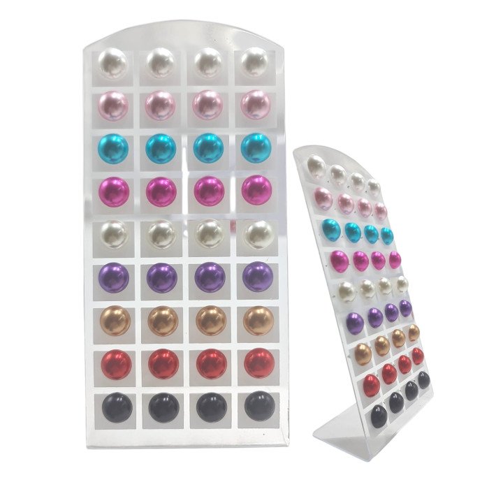 PENDIENTES M/PERLA/SURT 14MM 18/P MONS