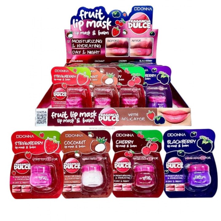 LIPS MASK & BALM FRUIT 24/U 12425A