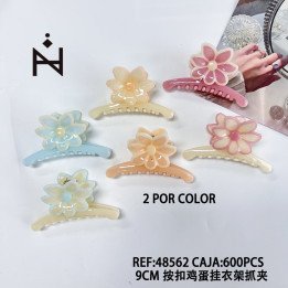 PINZA DE PELO FLOR 12/U 48562