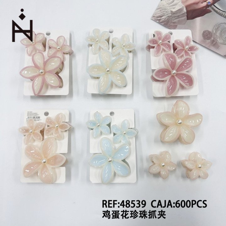 PINZA DE PELO FLOR 3PZ 12/U 48539
