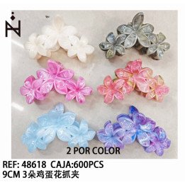 PINZA DE PELO FLOR 12/U 48618
