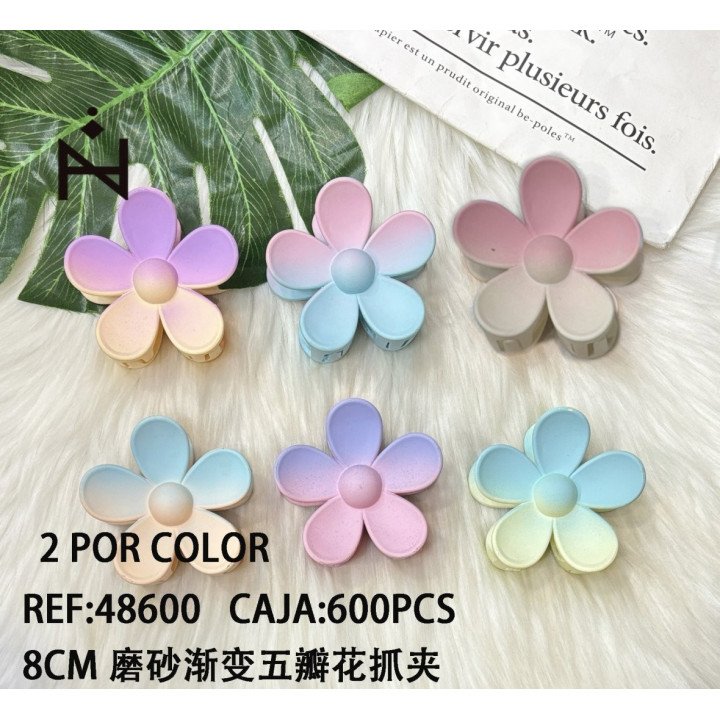 PINZA DE PELO FLOR 12/U 48600