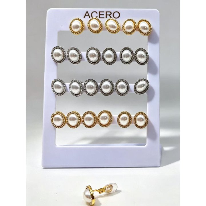 PENDIENTES CLIP ACERO 12/P NS ED-4011