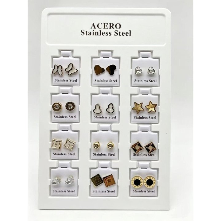 PENDIENTES ACERO SURT. 12/P NS ED-4041