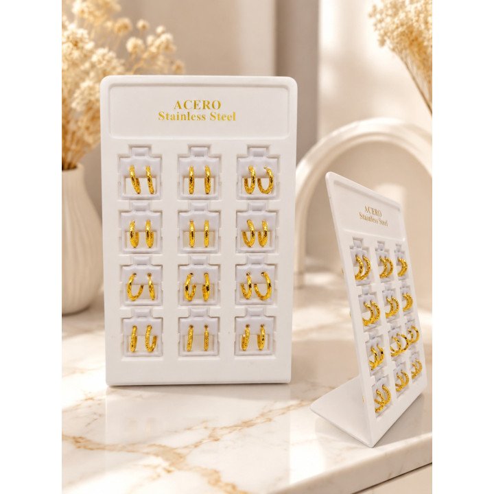PENDIENTES ARO 12/P ACERO 16770