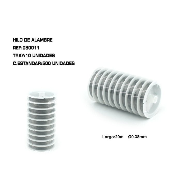 HILO ALAMBRE 0.38MM 20M 10 ROLLO