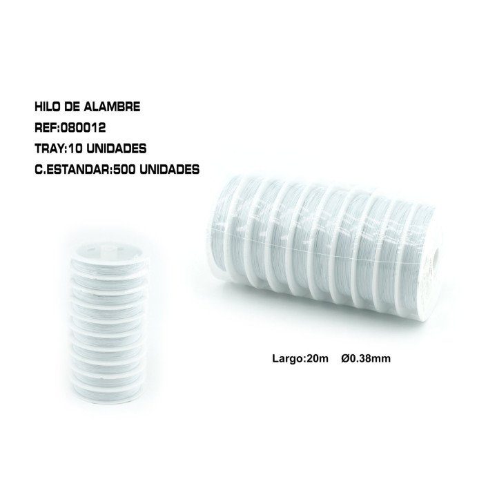 HILO ALAMBRE 0.38MM 20M 10 ROLLO