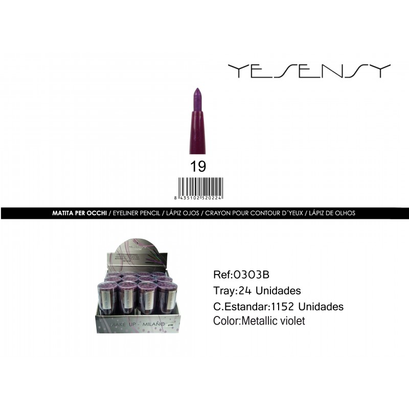 LAPIZ AUTOMATICO C/SACAPUNTAS 24/U METALLIC VIOLET