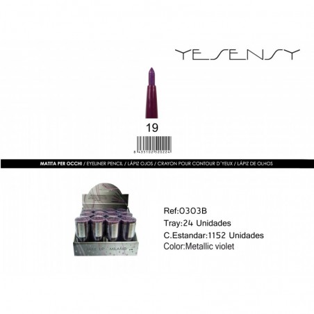 LAPIZ AUTOMATICO C/SACAPUNTAS 24/U METALLIC VIOLET