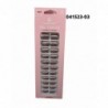 24 UÑAS POSTIZAS PERLA ROSADO C/ADHESIVO 12/U 480/C