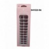 24 UÑAS POSTIZAS MARRON ROSADO C/ADHESIVO 12/U 480/C