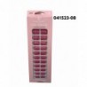 24 UÑAS POSTIZAS ROSA FUERTE C/ADHESIVO 12/U 480/C