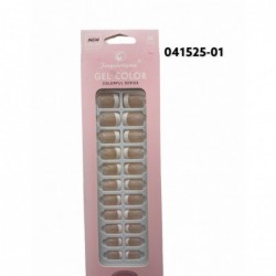24 UÑAS POSTIZAS FRANCES...