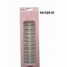 24 UÑAS POSTIZAS FRANCES C/ADHESIVO 12/U 480/C