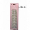 24 UÑAS POSTIZAS FRANCESA TRANSPARENTE C/ADHESIVO 12/U 480/C