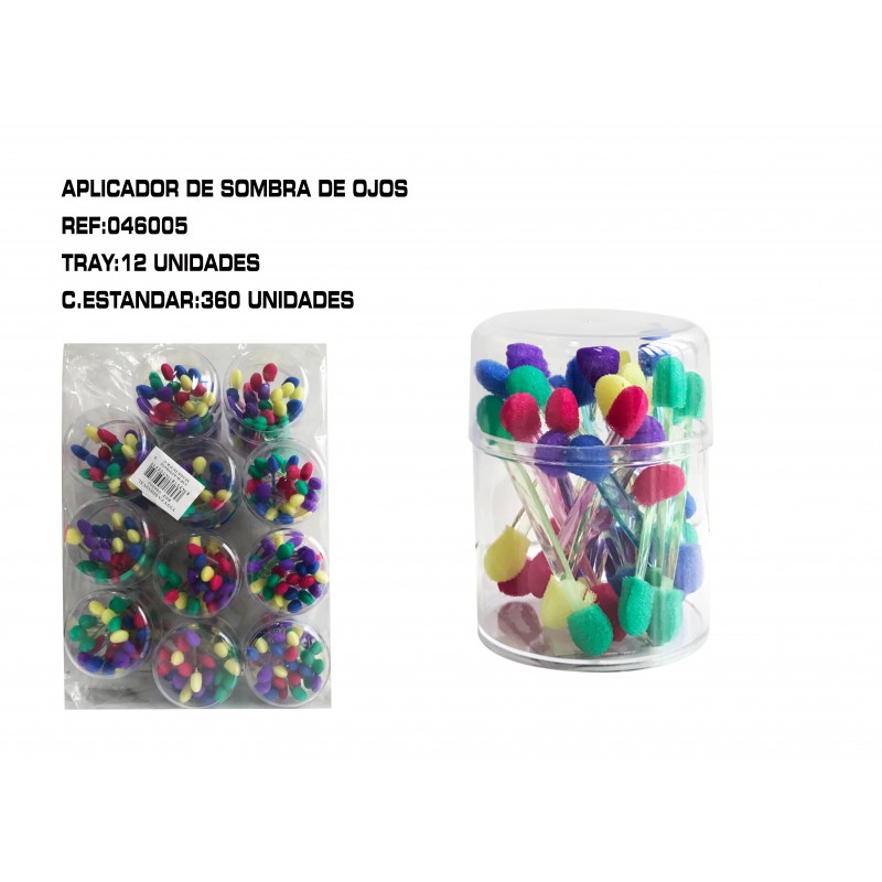 APLICADOR DE SOMBRAS  EN COLOR 12/U