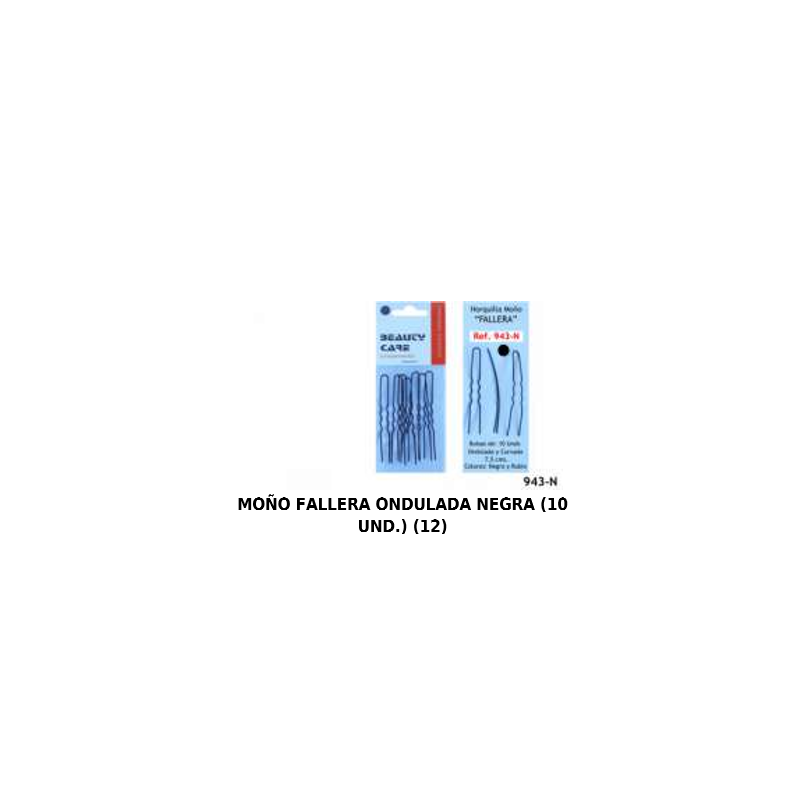 HORQUI. MOÑO FALLERA ONDULADA NEG. 10U 12/U 943-N HER.
