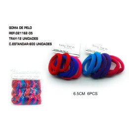 GOMA DE PELO 6.5CM 12/U