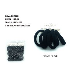 GOMA DE PELO 6.5CM 12/U