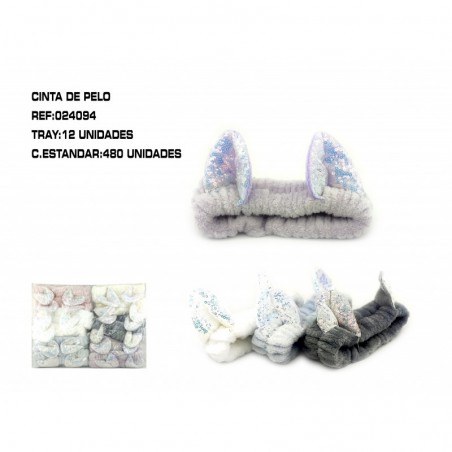 CINTA DE PELO C/OREJITAS 12/U