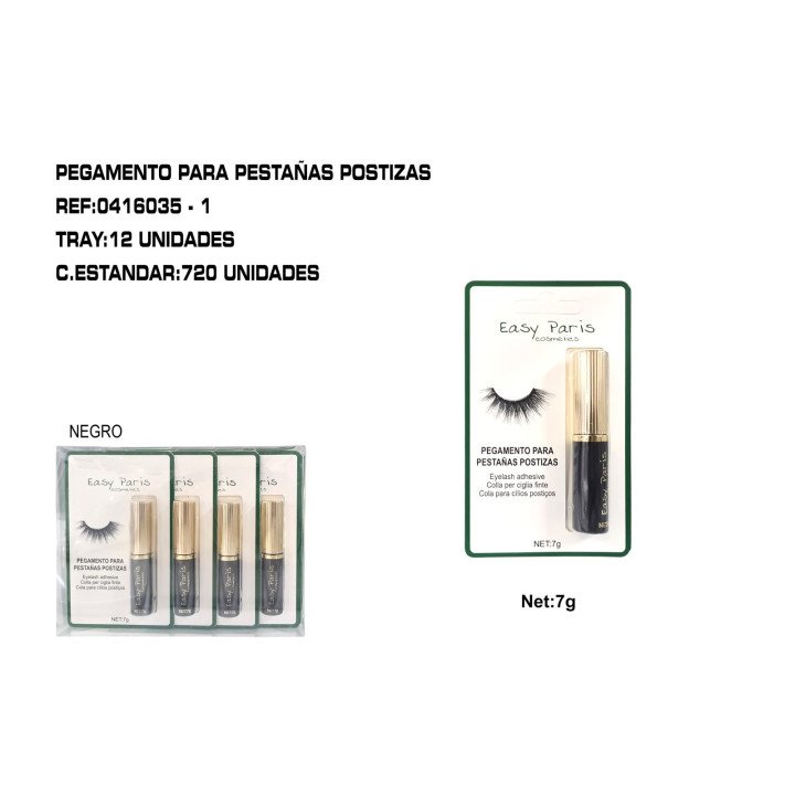 PEGAMENTO NGR DE PESTAÑA POSTIZAS 12/C