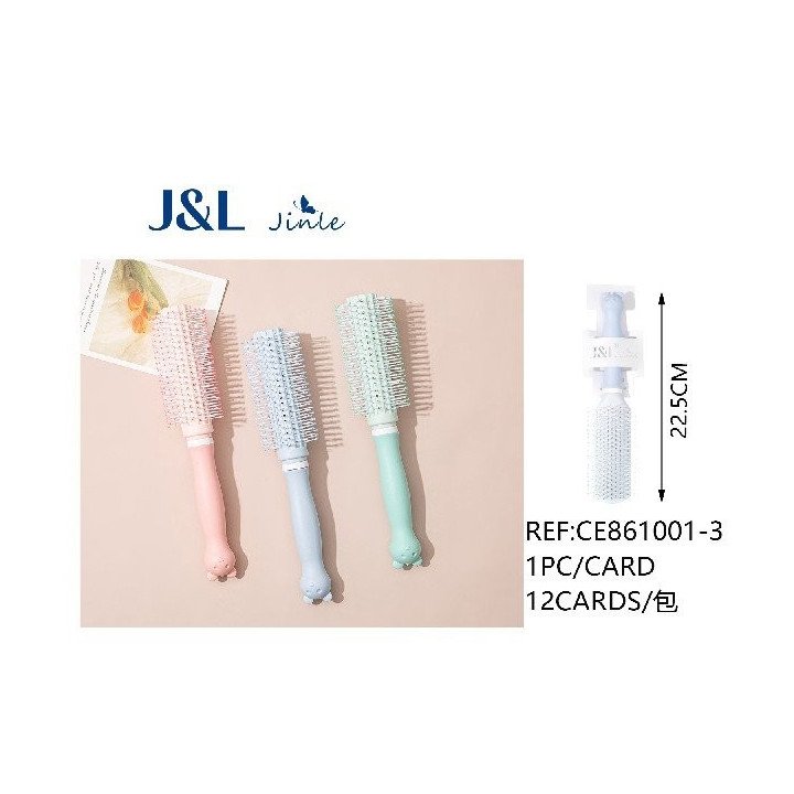 CEPILLO DE PELO REDONDO 22.5CM 12/U CE861001-3